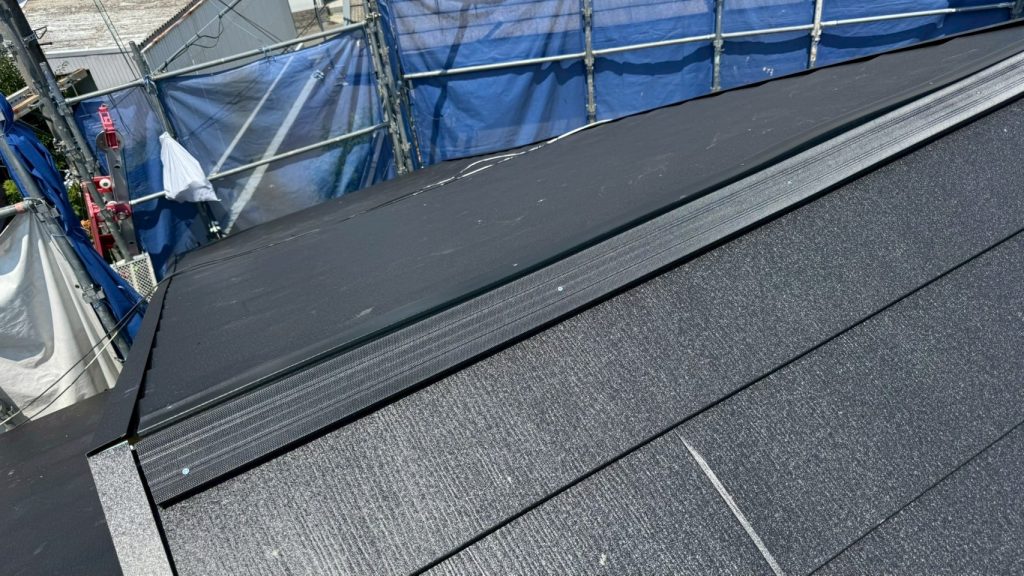 棟板金の仕上がり